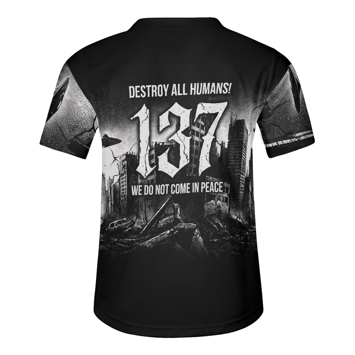 Dark Horror Alien - Men's Short Sleeve Baseball Jersey