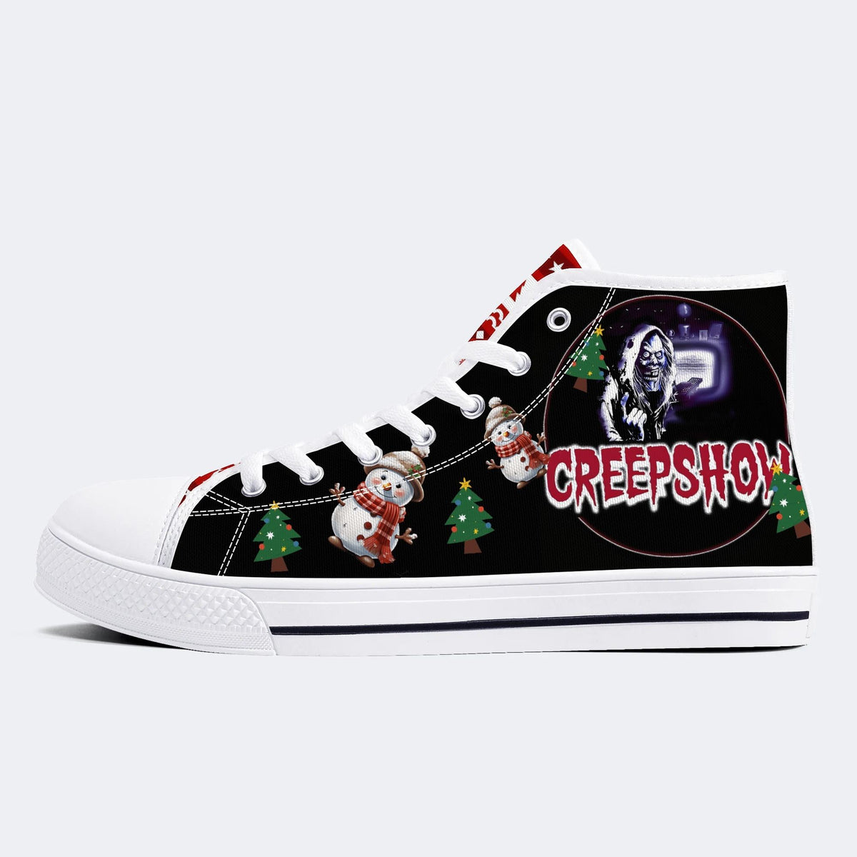 Horror Movie Vintage Graphic Print - High Top Canvas