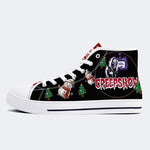 Horror Movie Vintage Graphic Print - High Top Canvas