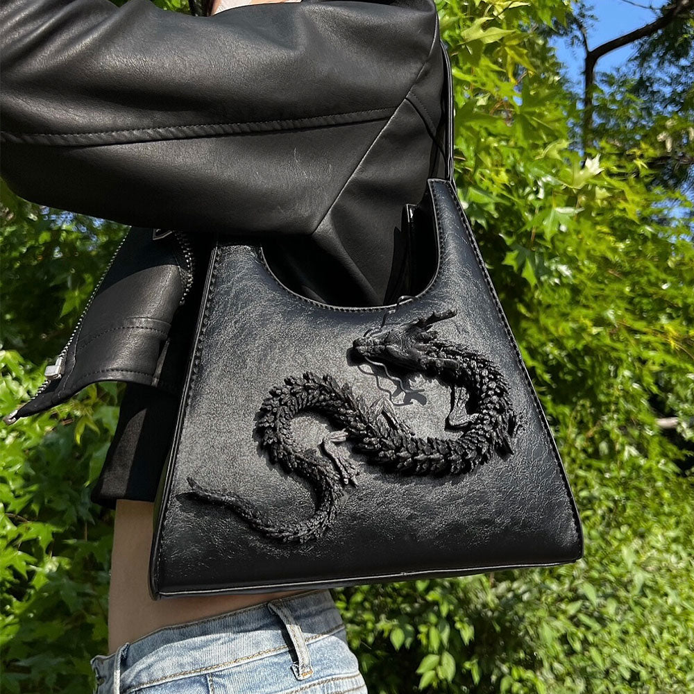 Punk Style 3D Dragon Shoulder Bag
