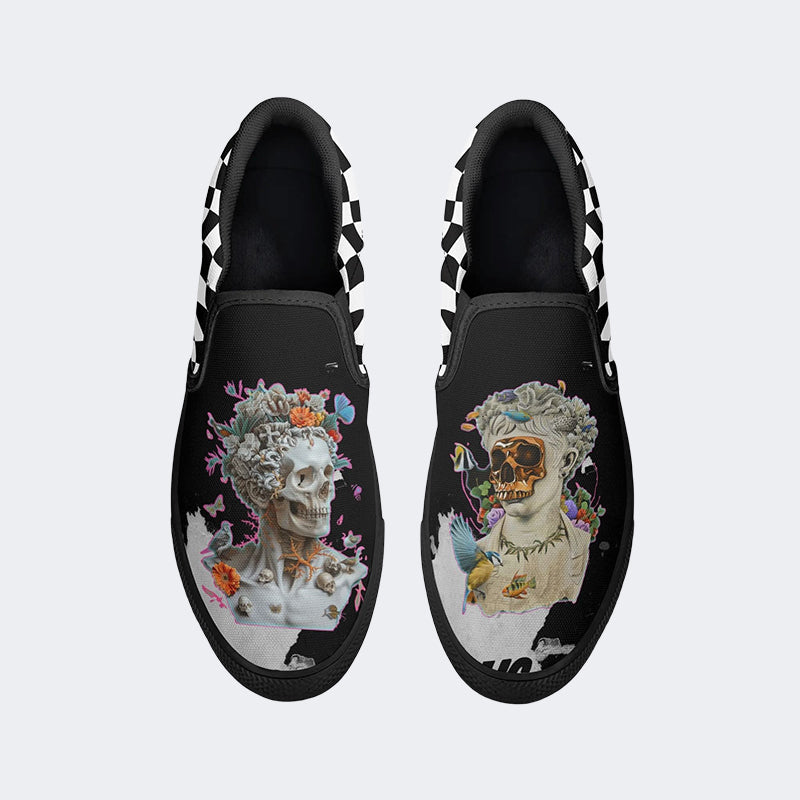 Unisex Skull&Letter - Slip On Shoes