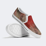Weird Blood Dark Horror Gothic Halloween Vintage Art Print - Slip On Shoes