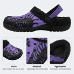Gothic Purple Spider - Fur Lined Slippers/Sandals