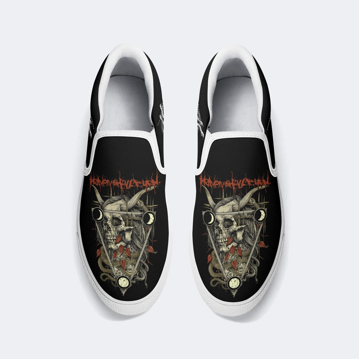 Monster skull Print - Slip On Shoes