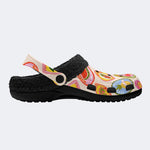 Fruit Fun Print - Fur Lined Slippers/Sandals