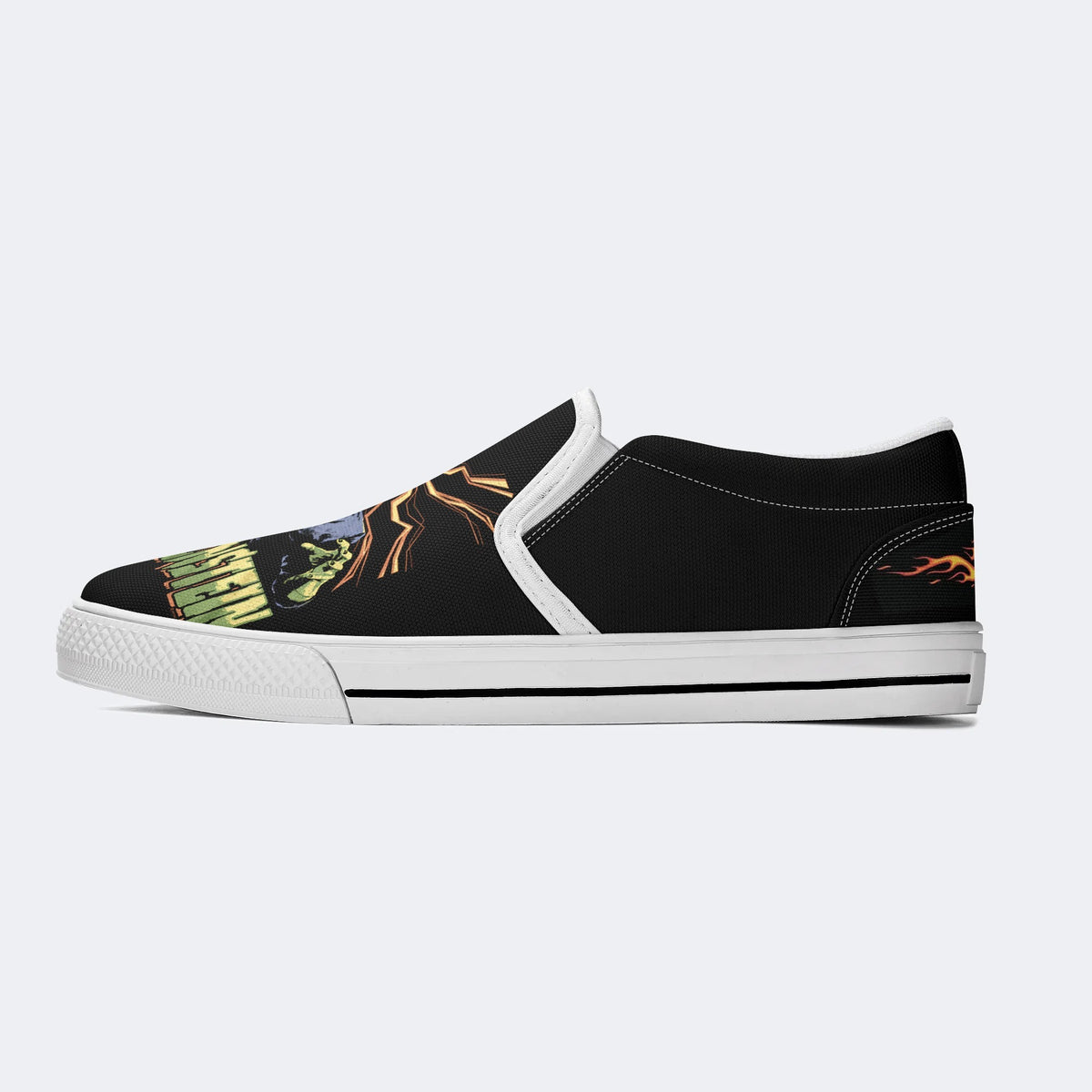 Attack Pose Frankenstein Unisex Classic Printed- Slip On Shoes