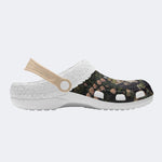 Personalized Couple Name Frog Couple Print - Fur Lined Slippers/Sandals