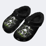 Toxic Green Bat Skull - Fur Lined Slippers/Sandals