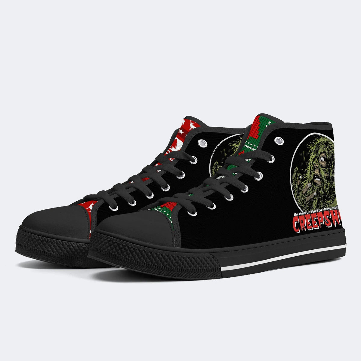 Horror Movie Vintage Print - High Top Canvas