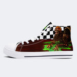 Unisex More Brains Print- High Top Canvas