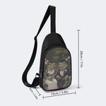 Vintage Couple Frog Print- Chest Bag