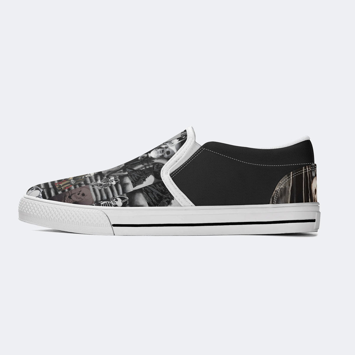 Horror Collage Print - Slip On Shoes