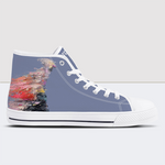 'Go' Print High Top Canvas Shoes