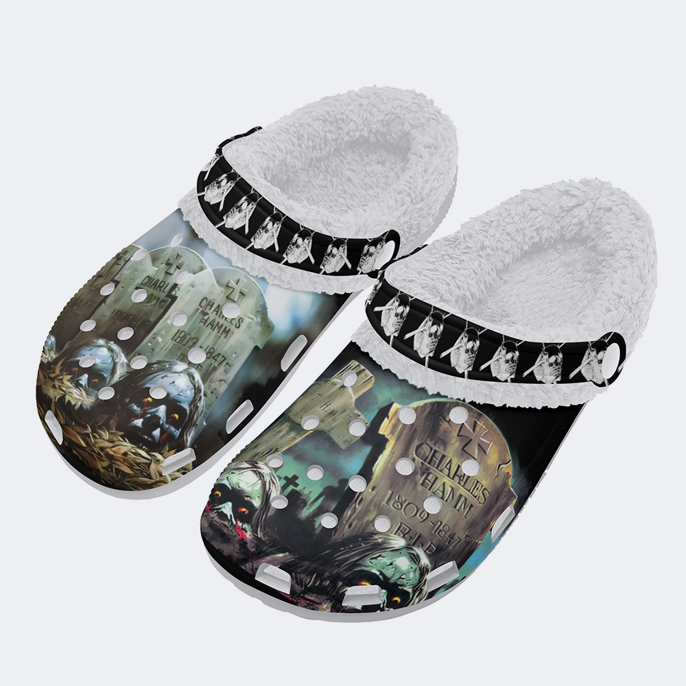 Horror Retro City - Fur Lined Slippers/Sandals