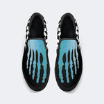 Blue Gradient Skeleton Toes Skull - Slip On Shoes