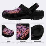 Gothic Skull Hand Pentagram - Fur Lined Slippers/Sandals