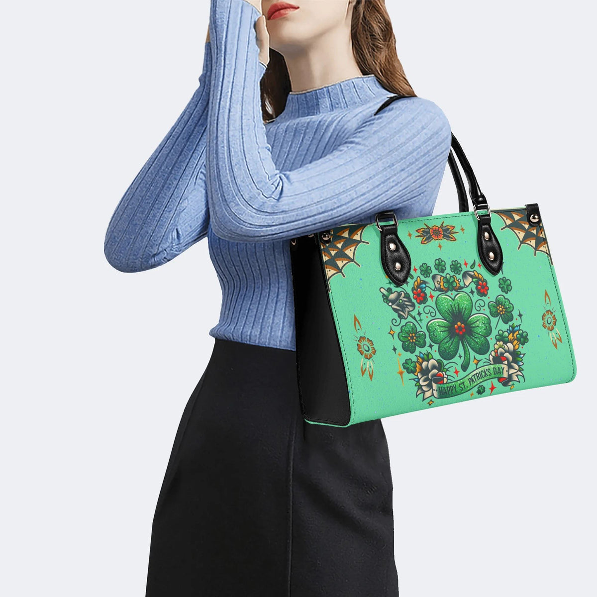 Happy St. Patrick's Day - Leather Handbag