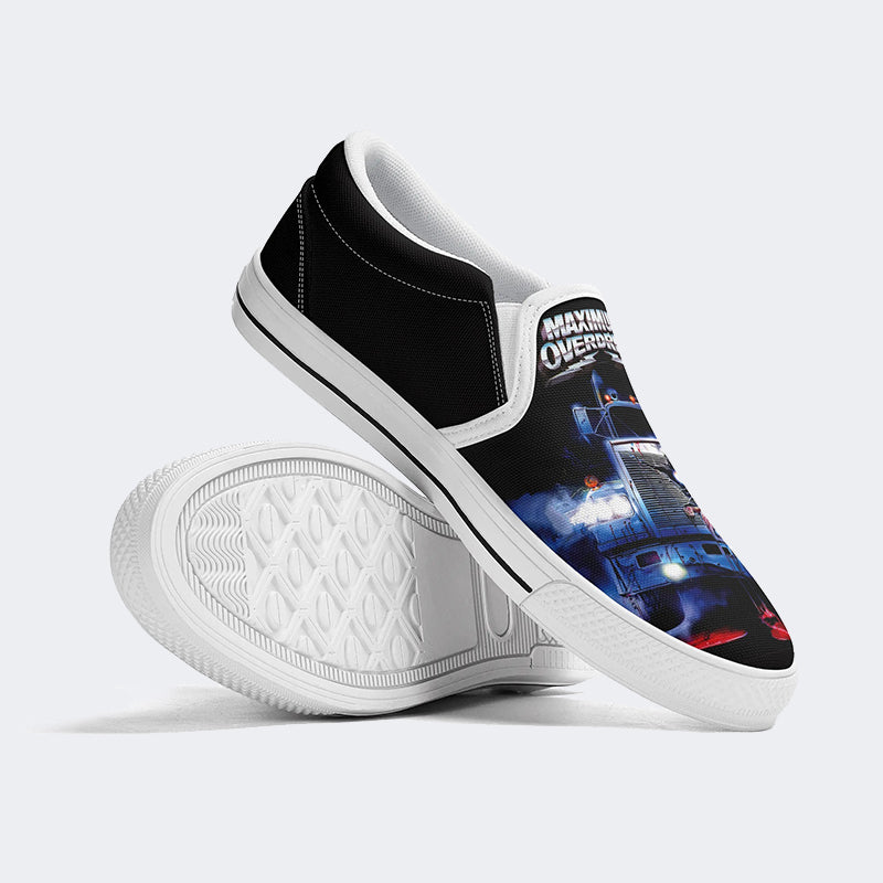 Vintage Graphic Print - Slip On Shoes