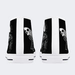 Skull Death Moth Print - High Top Canvas