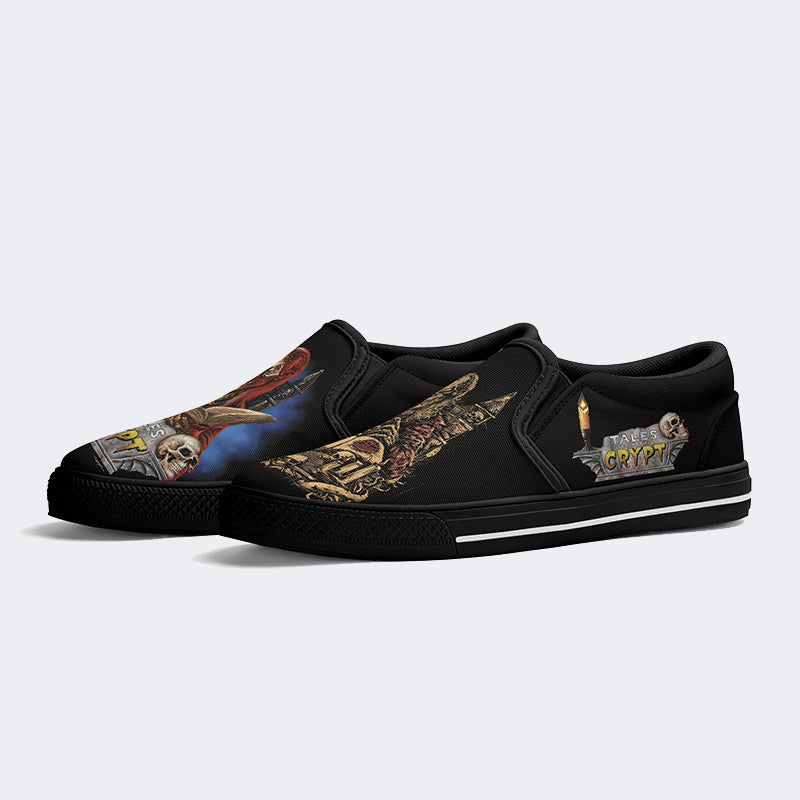 Unisex Crypt Horror Print - Slip On Shoes