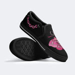 Pink Death Moth Print - Slip On Shoes