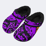 Purple Monster Print - Fur Lined Slippers/Sandals