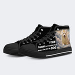 Der Himmel ist ein wunderschöner Ort - Live-Vorschau Individuelle Gedenkschuhe für Ihre Haustiere - Personalisierte Foto-Canvas-Schuhe für Hunde und Katzen