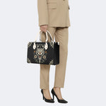 Vintage Tiger Art Print - Leather Handbag