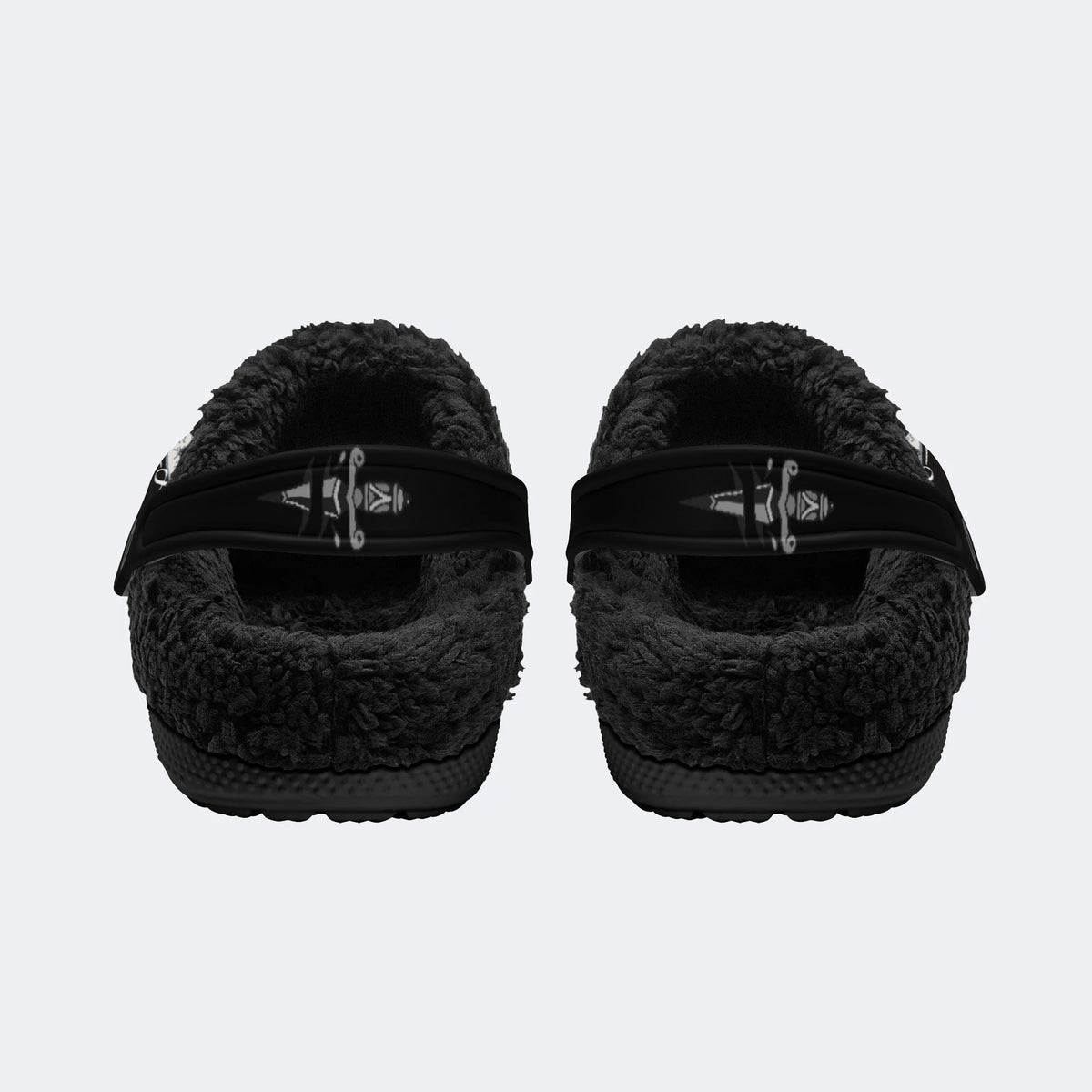 Spider Vintage Print - Fur Lined Slippers/Sandals