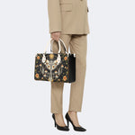 Retro Bohemian Sun Moon Star Moth - Leather Handbag