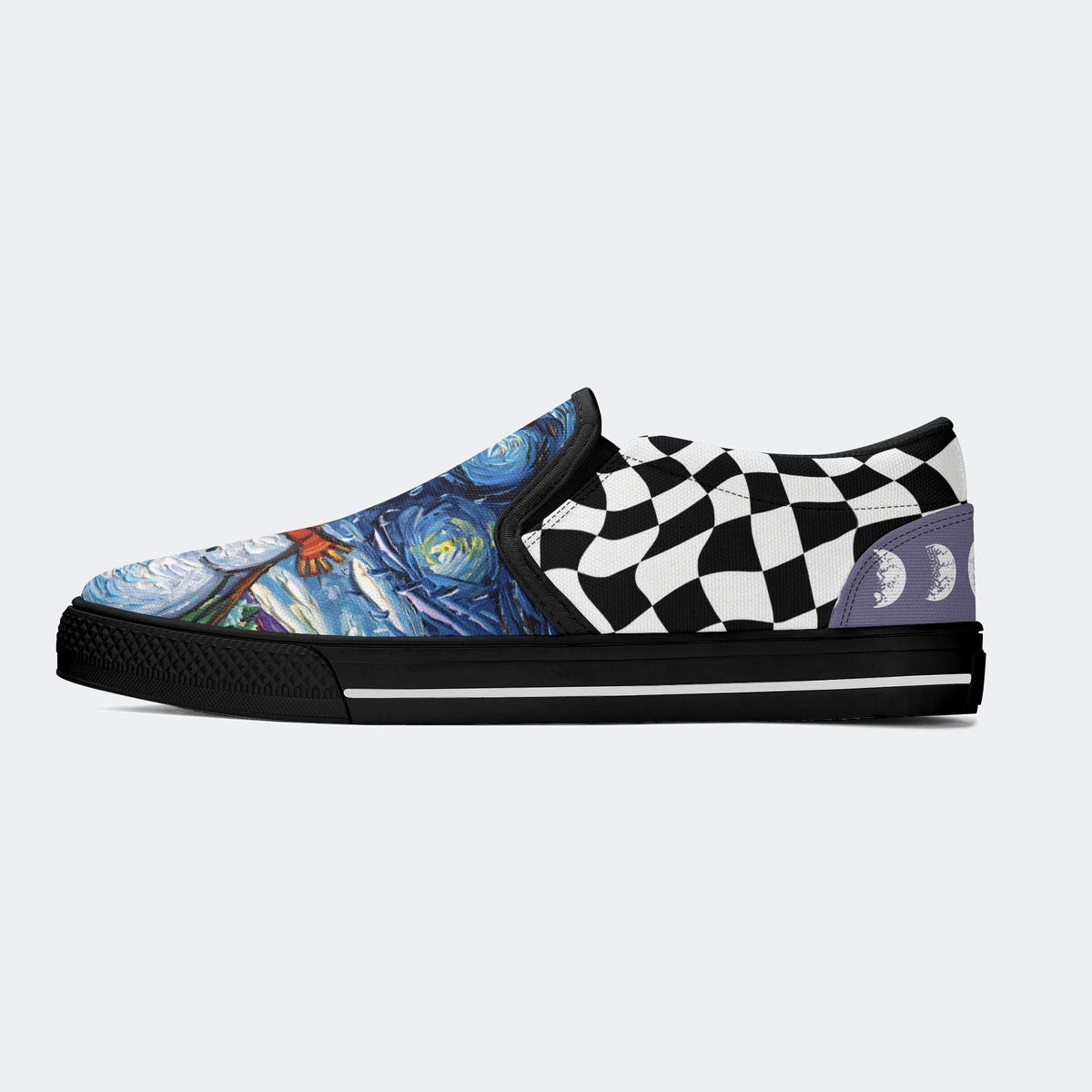 Snowman Starry Night Print - Slip On Shoes