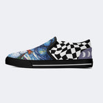 Snowman Starry Night Print - Slip On Shoes