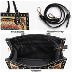Retro Toad And Snake Print - Leather Handbag