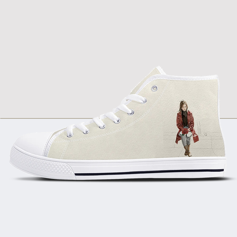 'Red' High Top Canvas Shoes