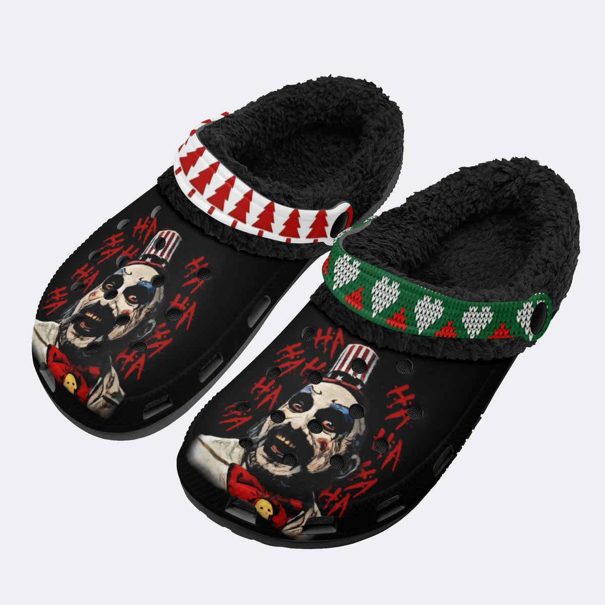 Horror Print - Fur Lined Slippers