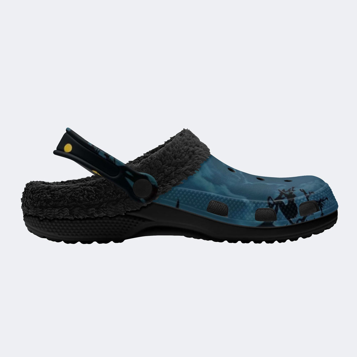 Gothic Night Bats - Fur Lined Slippers/Sandals