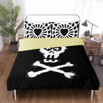 Gothic Skull Print - Three Piece Bedding Set