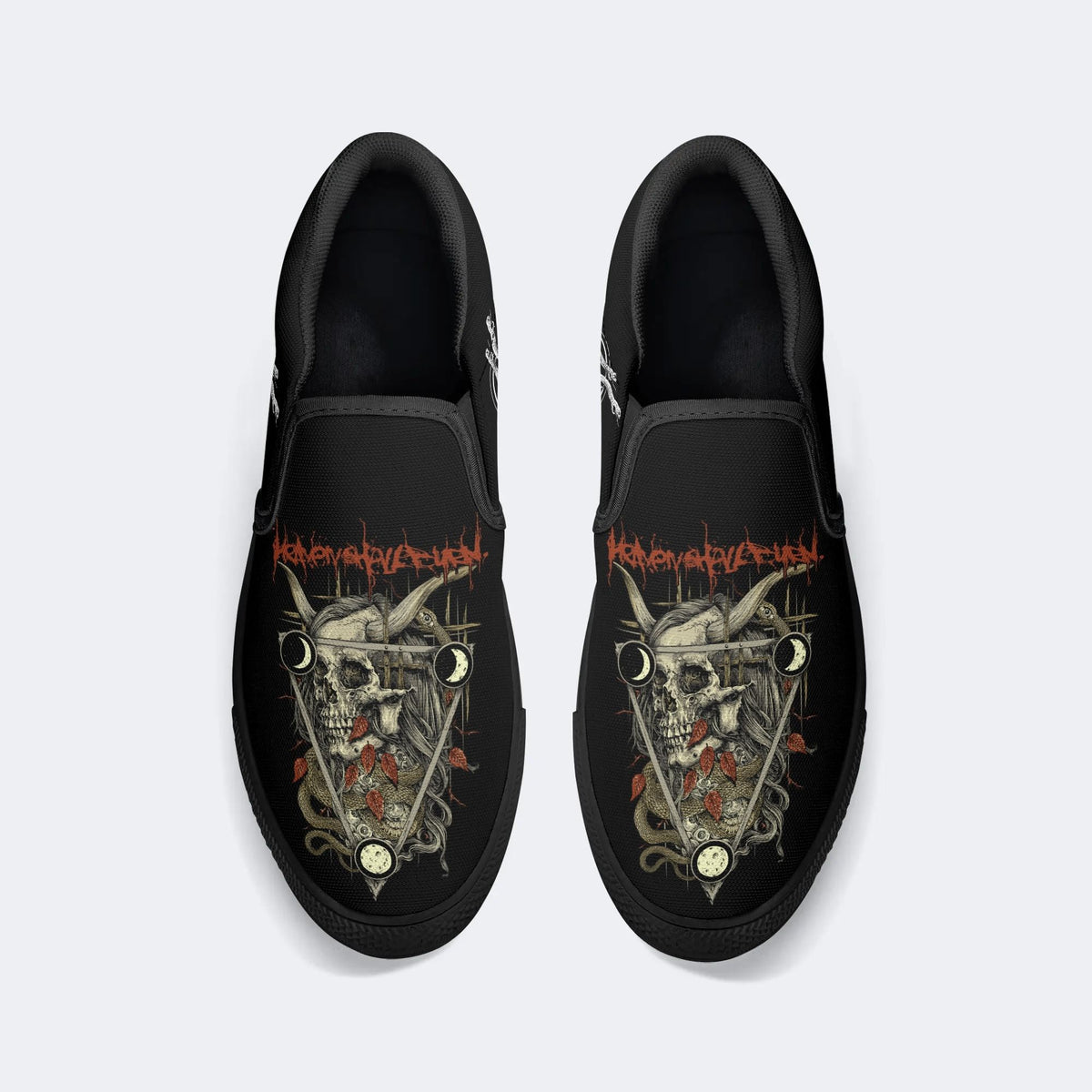 Monster skull Print - Slip On Shoes