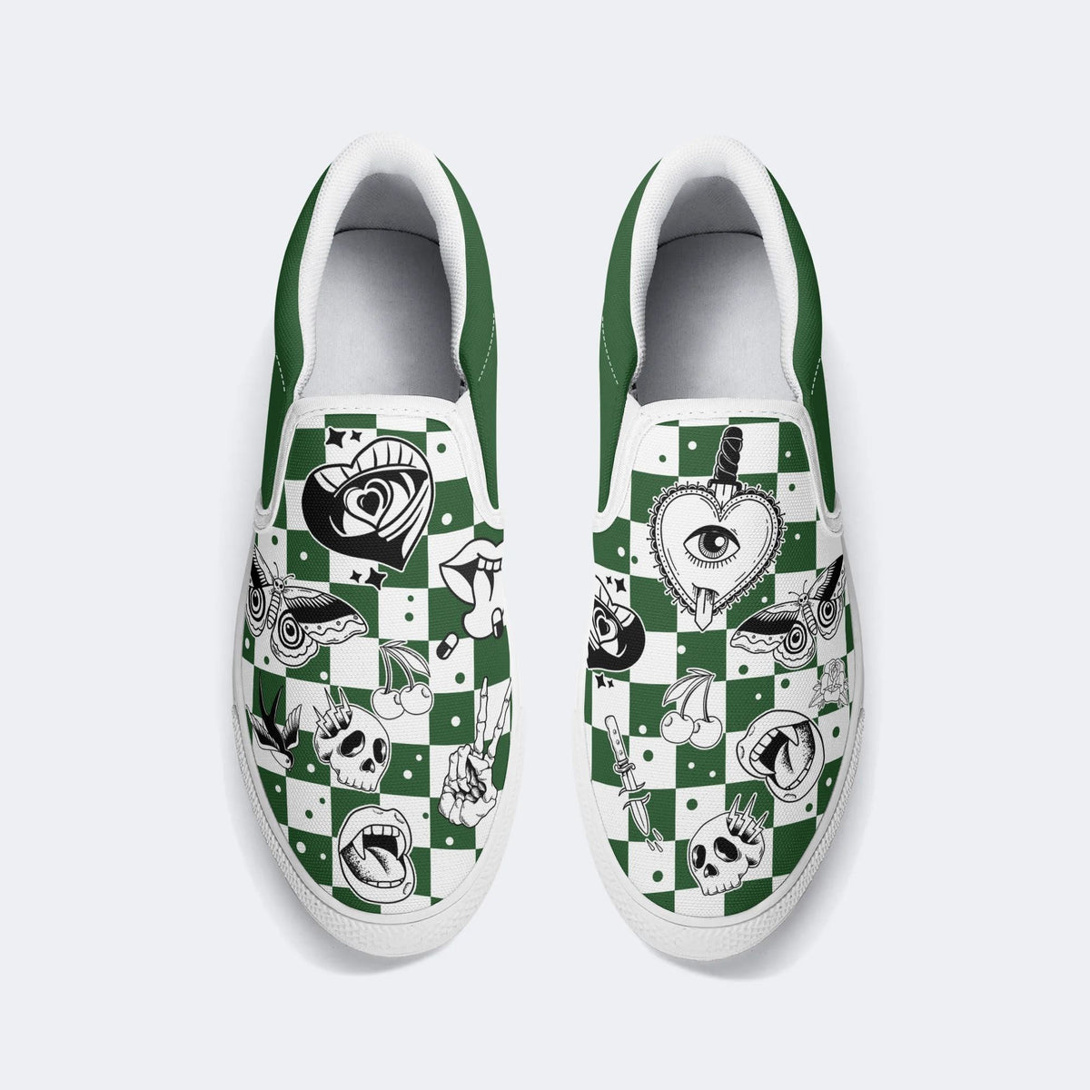 Gothic elements combination Print - Colorable Slip On shoes