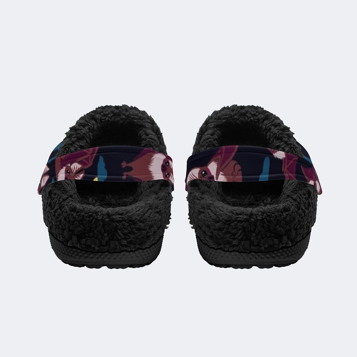 Witchy Starry Bats - Fur Lined Slippers/Sandals