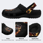 Dragon Skull Fire - Fur Lined Slippers/Sandals