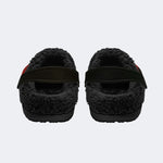 Crimson Bloom - Fur Lined Slippers/Sandals