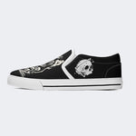 Unisex Horror Skull Print - Slip On Shoes