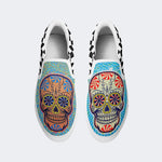 Unisex Skull Graffiti Art Print - Slip On Shoes