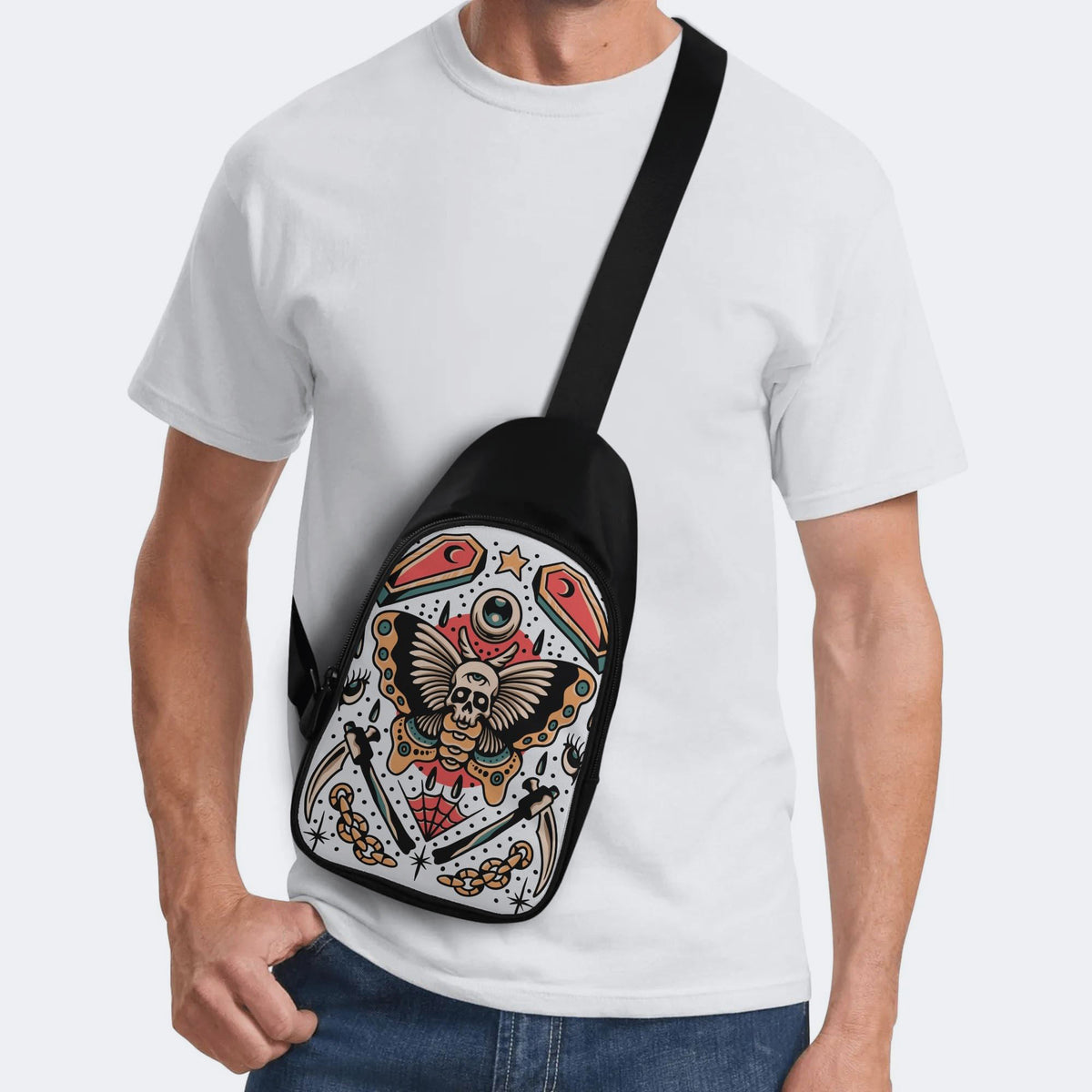 Vintage Death Moth Art Print - Chest Bag