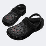 Dark Ornate Pumpkin - Fur Lined Slippers/Sandals