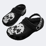 Vintage Kitty Skull Unisex - Fur Lined Slippers/Sandals