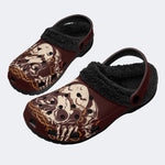 Moon Bat Thorn Skull - Fur Lined Slippers/Sandals