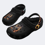Dragon Skull Fire - Fur Lined Slippers/Sandals