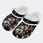 Horror Ghostface Art Print- Fur Lined Slippers/Sandals